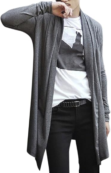 Amazon | [ジルア] メンズ カーディガン 薄手 コーディガン 長袖 前
